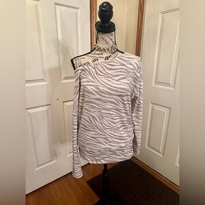 WHBM Sweater Dress Zebra Print Mini SZ M